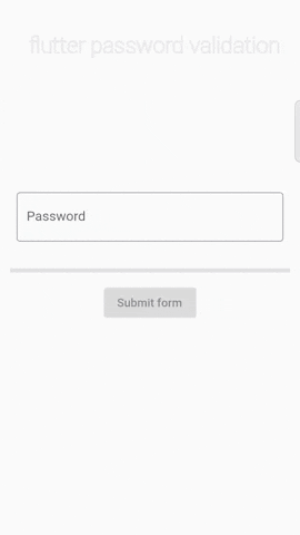 flutter password strength validation