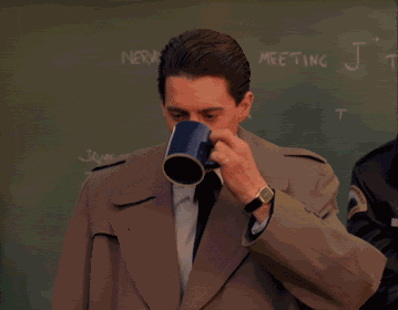 twin peaks drinking coffee david lynch kyle maclachlan