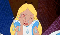  disney crying cry alice in wonderland triste GIF