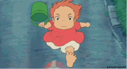 Ponyo On The Cliff By The Sea GIFs - Find & Share on GIPHY