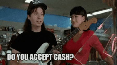 do you accept cash gif