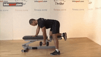 Kết quả hình ảnh cho one arm dumbbell row gif