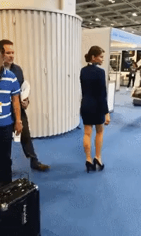 Suitcase that follow owner in tech gifs