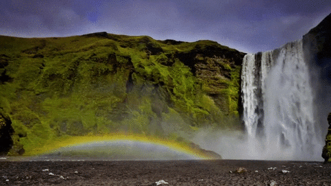 waterfall iceland earth porn