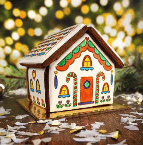 Gingerbread House Cookie GIF by TheCookieCountess - Find & Share on GIPHY