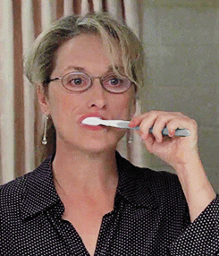 Meryl Streep Toothbrush GIF - Find & Share on GIPHY