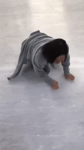 Ice skating is dangerous in funny gifs