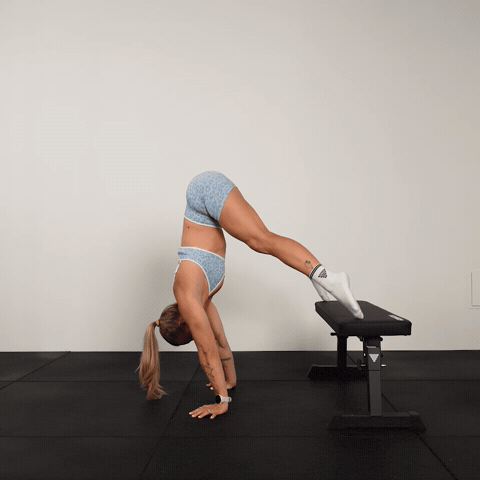 Half Handstand Press demonstration
