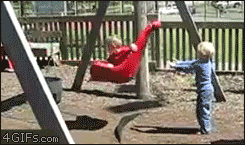 kid fail fail kids swing playground
