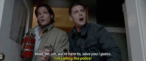 supernatural scared worried police s galore