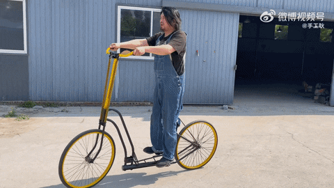 不會騎車嗎？手工耿打造一款「殭屍自行車」，能靠著殭屍跳的方式向前進 - 電腦王阿達