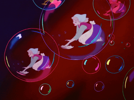 Disney bubbles cinderella cleaning disney princess