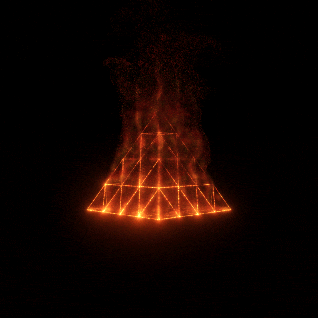 Image result for fire pyramid  gif