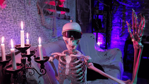 Tandy Skeleton Wave GIF by Halloween - Find & Share on GIPHY
