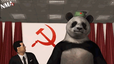shocked panda spain chinese fart