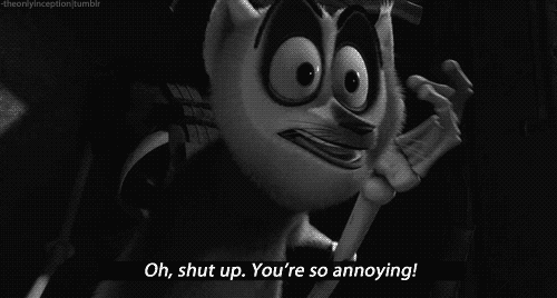 King Julien-- a ring tailed lemur from Madagascar-- yells