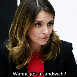 Image result for tina fey gif sandwich