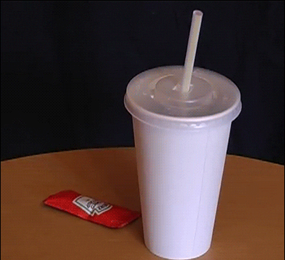 Ketchup prank in funny gifs