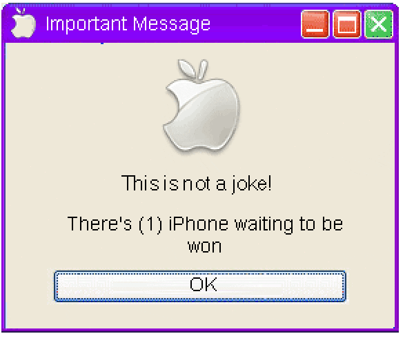 fraud apple iphone joke spam