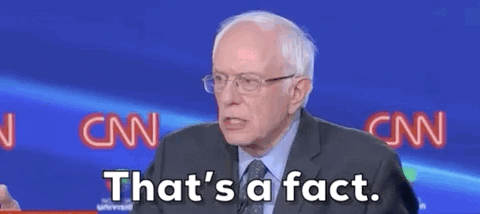 Bernie Sanders Thats A Fact GIF by GIPHY News - Find & Share on GIPHY