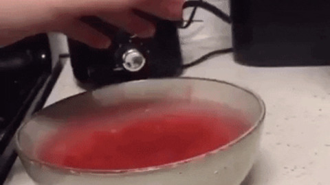 Cotton candy in water