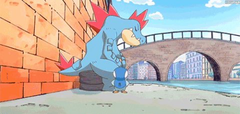totodile laughs at totodile's scary face attack 