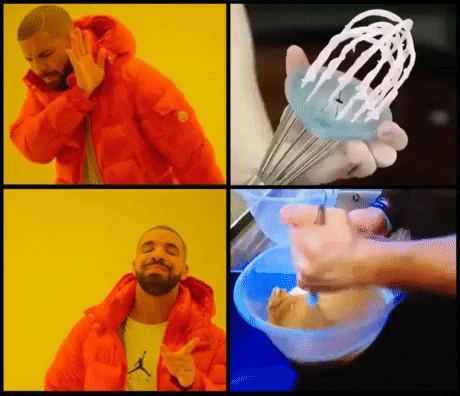 Whisk cleaning in funny gifs