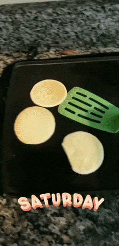 Pancake direct in mouth in funny gifs