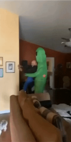 Alien abduction in funny gifs