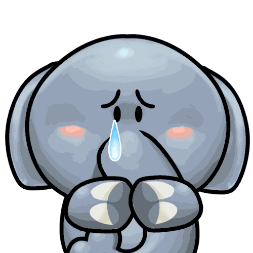 Sad Elephant Sticker by Balita for iOS & Android GIPHY