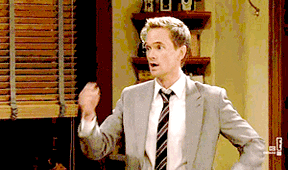 Gif of Barney Stinson, a white, blonde man in a white shirt, light gray suit, and a dark striped tie, imitating a motion of brain exploding as he extends his hands away from his face, from the show How I Met Your Mother