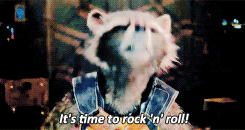 Rocket Raccoon 'It's time to rock 'n' roll!' gif