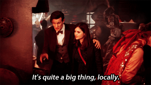 Image result for clara oswald tardis is outside gif