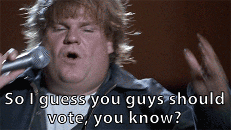 You Should Vote Chris Farley GIF