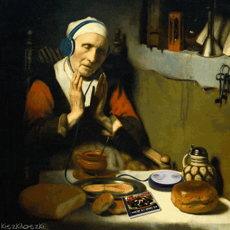 классические картины в смешные гифки, Kiszkiloszki, Каетан Обарски, Kajetan Obarski)