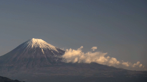 Mount Fuji Timelapse Nature Gif