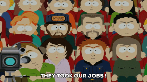 Image result for they took our jobs animated gif