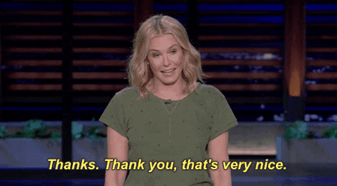 Chelsea Handler thanks thank you chelsea show thats very nice
