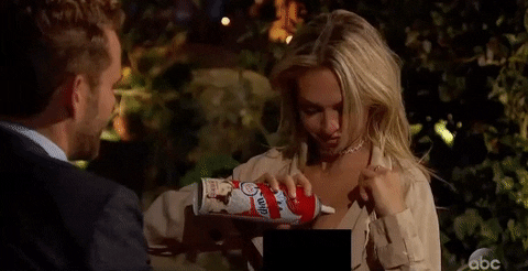 Whipped Cream Corinne GIF by The Bachelor - Find & Share on GIPHY