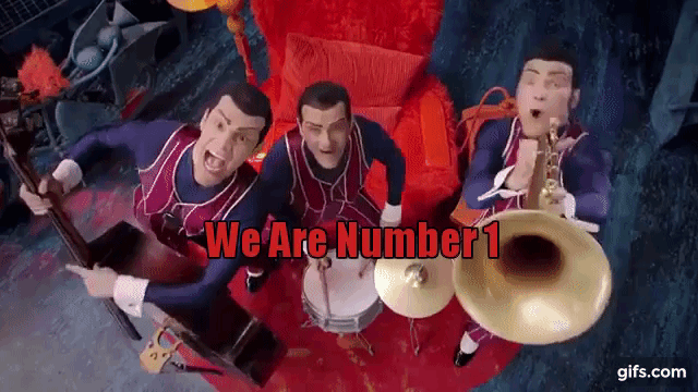 silly over the top lazy town robbie rotten we are number one