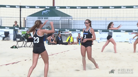 Beach Volleyball GIF by GreenWave - Find & Share on GIPHY