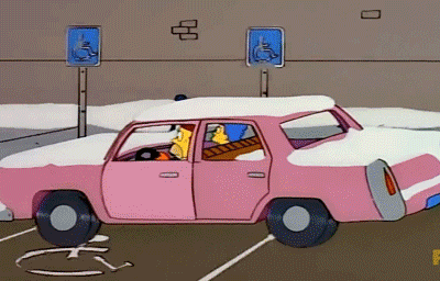 Animated GIF of the day for Sunday, 25 December 2016 - Homer on parking