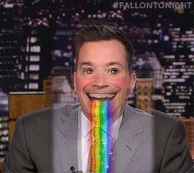 Jimmy Fallon Rainbow GIF - Find & Share on GIPHY
