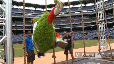 mlb training philadelphia climbing rope