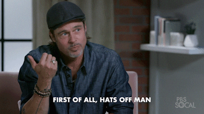 Brad Pitt Oscars GIF by PBS SoCal - Find & Share on GIPHY