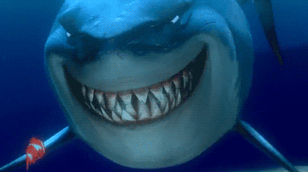 hello shark finding nemo smile teeth