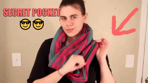 Anti Theft Scarf GIF