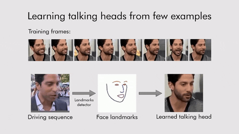 Learning talking heads from few examples