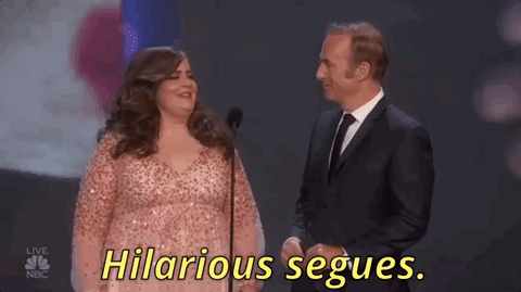 Emmy Awards Hilarious Segues GIF by Emmys - Find & Share on GIPHY