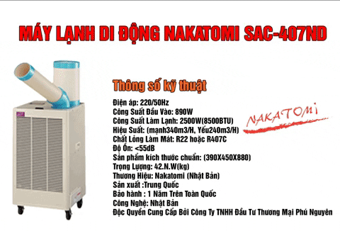 Máy lạnh công nghiệp di động SAC-407ND